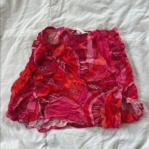 Vibrant Pink and Red Women's Skirt
